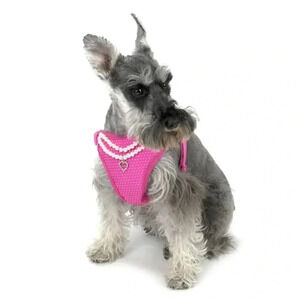 NWT Vibrant Life Harness Pink White Polka Dot Pearl Necklace Size Medium